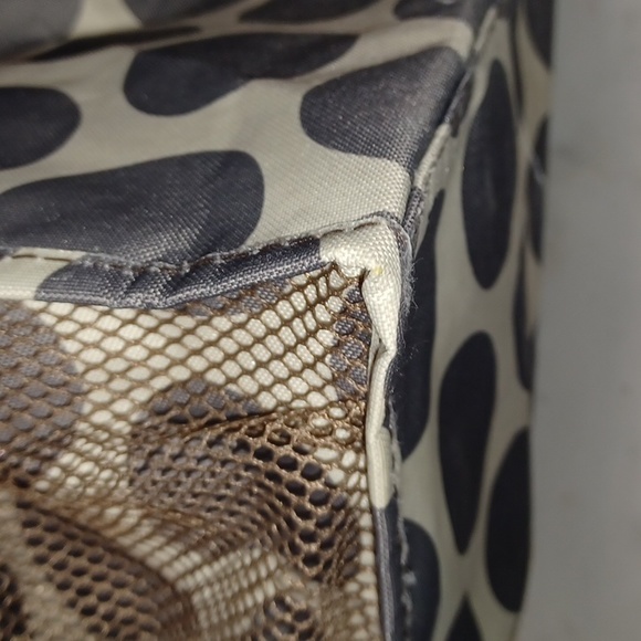 Thirty-One Organizing Keep It Caddy Tote Real Mod Dot Large Circles Gray Taupe - Picture 12 of 17